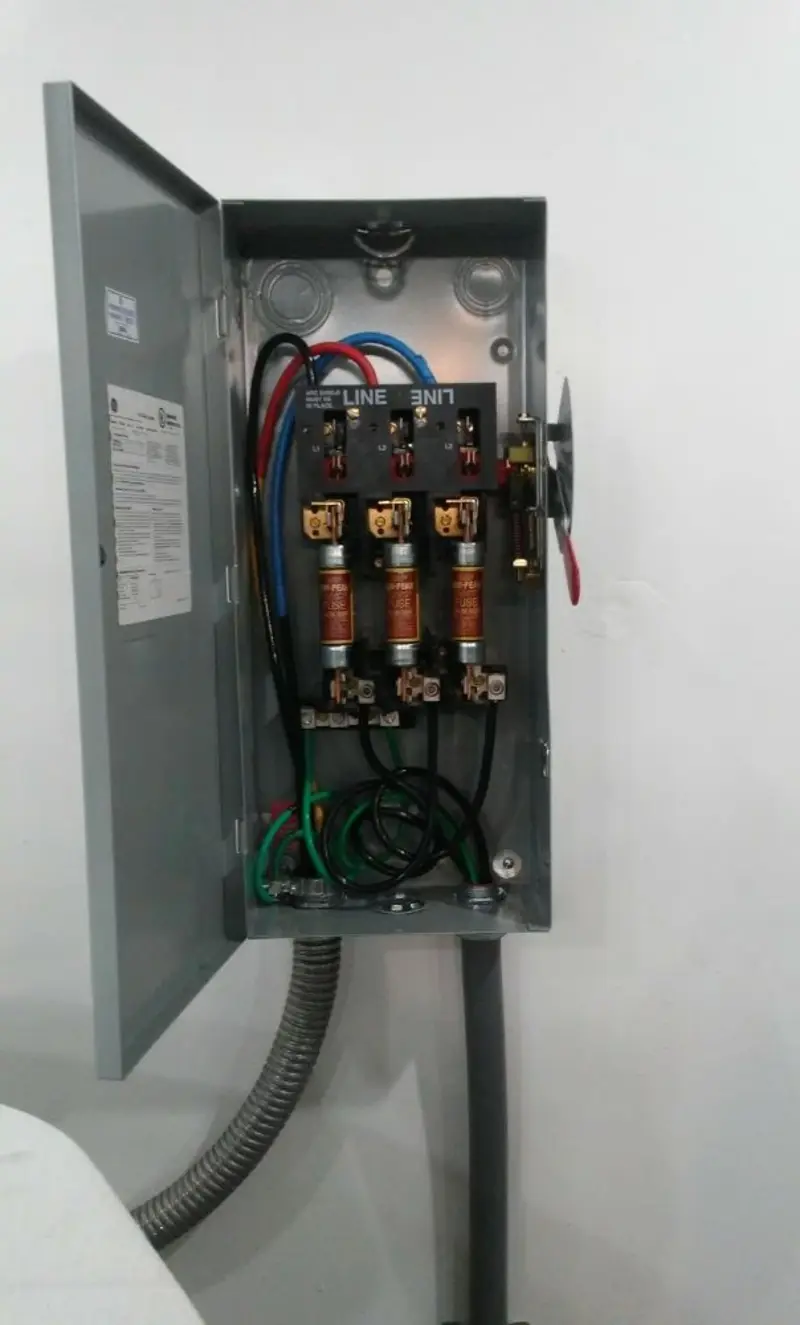 Three-phase disconnect switch installed for Electrical Wiring & Rewiring in Westport
